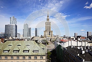 Panorama Warsaw city, Poland