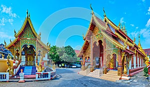 Panorama of Wat Khuan Khama temple, Chiang Mai, Thailand