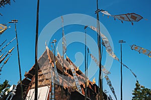 Panorama of Wat Phan Tao teak viharn