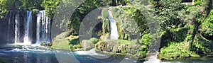 Panorama of waterfall duden turkey