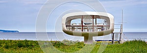 Panorama from the wedding location on the Baltic Sea beach in Binz. Registry office on the island of RÃ¼gen. Mecklenburg-