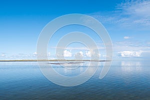Panorama of West Frisian island Schiermonnikoog in Waddensea, Netherlands photo