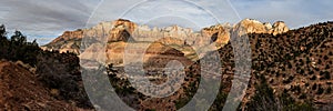 Panorama of West Temple From The Watchmen Trail photo