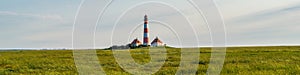 Panorama Westerhever Lighthouse in Germany