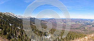 Panorama of Western Beskid Mountains