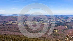 Panorama of Western Beskid Mountains