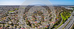 Panorama of Wheelers Hill suburb in Melbourne.