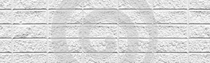 Panorama of White modern brick wall texture