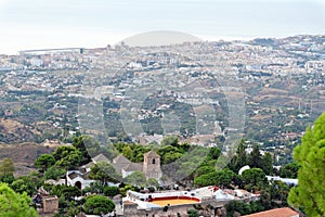 Panorama of white village of Mijas. Costa del Sol, Andalusia. Sp