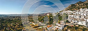 Panorama of white village of Mijas