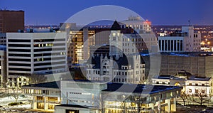 Panorama of Wichita at night