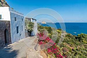 Panorama wiew of  Panarea island in a summer day, Aeolian Islands, Italy