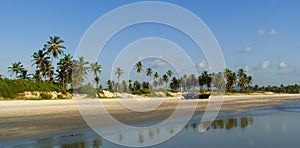 Panorama of wild beach in South Goa