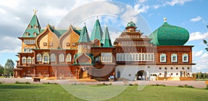 Panorama of of the Wooden palace in Kolomenskoye, Moscow