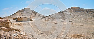 Panorama of Zoroastrian burial complex, Yazd, Iran