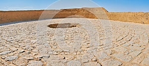 Panorama of Zoroastrian burial tower, Yazd, Iran