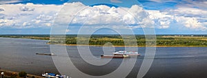 Panoramai view from the steep banks of the Volga