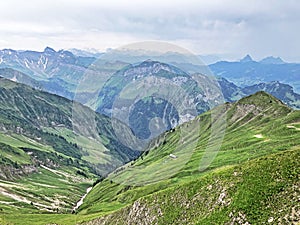 Panoramas from the peaks Diethelm and Turner situated between the Sihltal and Wagital Waegital or WÃ¤gital valleys, Studen