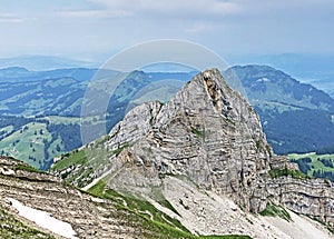 Panoramas from the peaks Diethelm and Turner situated between the Sihltal and Wagital Waegital or WÃ¤gital valleys, Studen