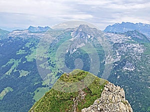 Panoramas from the peaks Diethelm and Turner situated between the Sihltal and Wagital Waegital or WÃ¤gital valleys, Studen