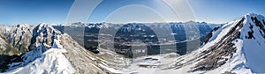 Panoramatic View of Canadian Rocky mountains,