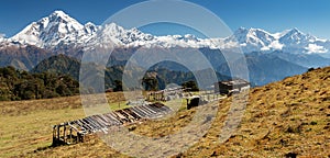 Panoramatic view of Dhaulagiri and Annapurna Himal - Nepal
