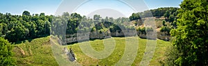 Panoramatic view of the former marl quarry in Meerssen, Province Limburg, known locally as Curfsgroeve