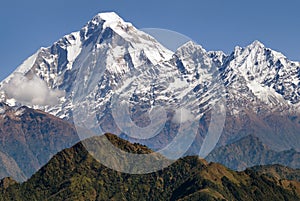 Panoramatic view from Jaljala pass of Dhaulagiri