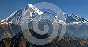 Panoramatic view from Jaljala pass of Dhaulagiri