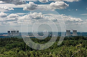 Panoramatic view of nuclear power plant Dukovany