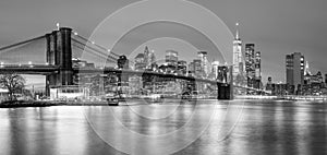 Panoramia of Brooklyn Bridge and Manhattan, New York City
