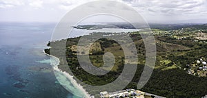 Panoramic aerial shot of Cabo Rojo coast Puerto Rico photo