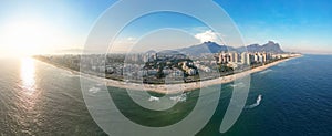 Panoramic Aerial View of Barra da Tijuca in Rio de Janeiro