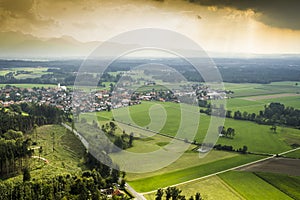 Panoramic aerial view Bavaria