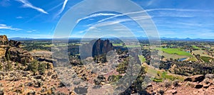 Panoramic aerial view of Smith Rock State Park Oregon