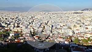 Panoramic aerial view of city of Athens, Attica, Greece