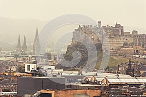 Panoramic aerial view of Edinburgh