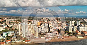 Panoramic aerial view of Follonica coastline - Italy