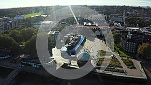 Panoramic aerial view of Greenwich Old Naval Academy