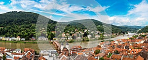 Panoramic aerial view of Heidelberg