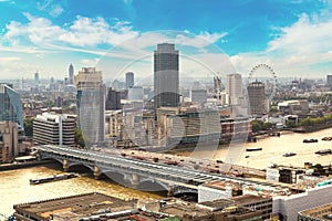 Panoramic aerial view of London