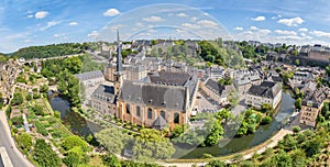 Panorama- luftaufnahme auf der luxemburg die stadt 