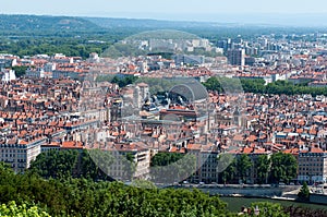 Panoramic aerial view at Lyon