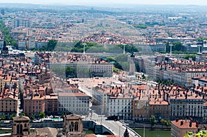 Panoramic aerial view at Lyon