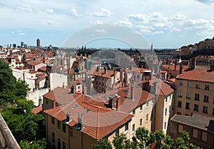 Panoramic aerial view at Lyon
