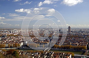 Panoramic aerial view at Lyon