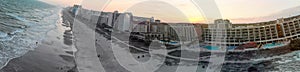 Panoramic aerial view of Myrtle Beach skylineon a sunny day from drone point of view, South Carolina