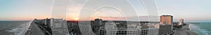 Panoramic aerial view of Myrtle Beach skylineon a sunny day from drone point of view, South Carolina