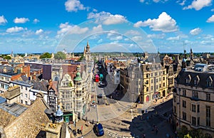 Panoramic aerial view of Oxford