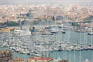 Panoramic aerial view of Palma de Mallorca